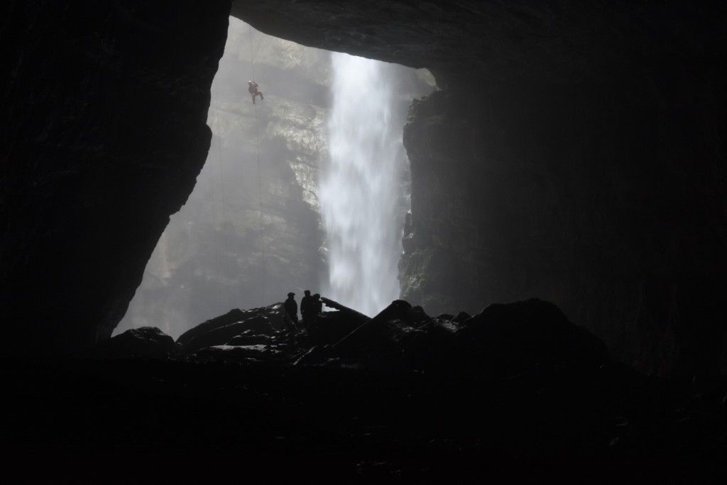 Cascada dentro del sótano Popocatl