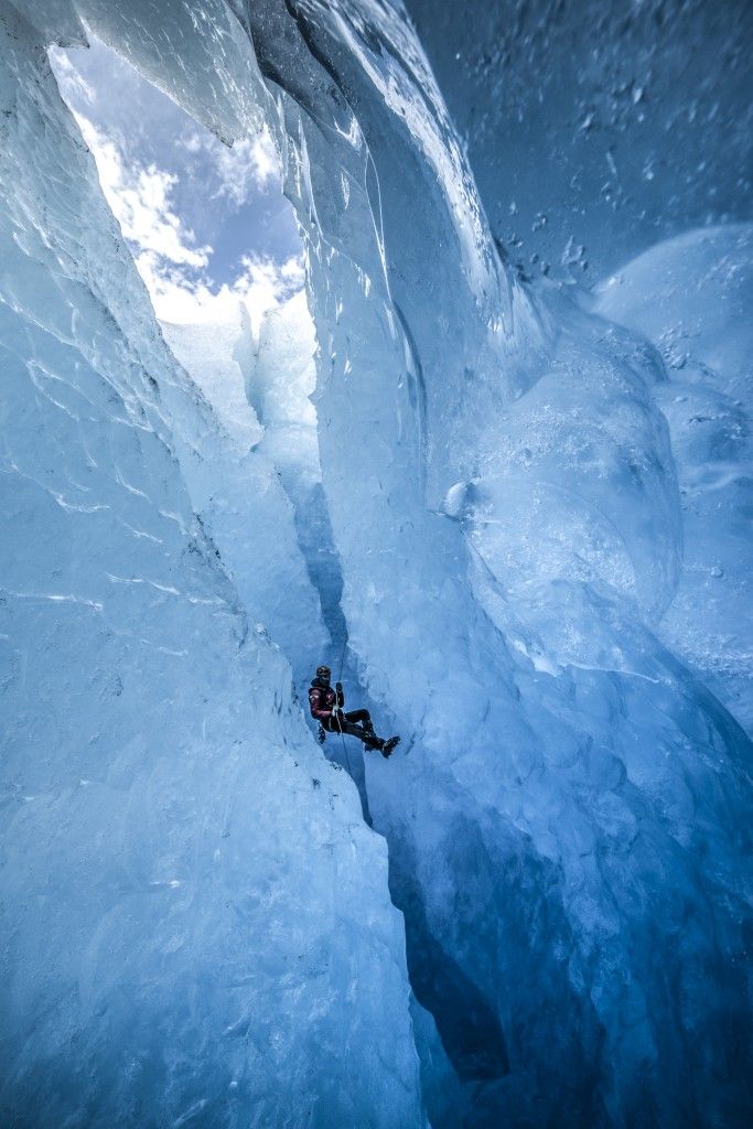 by the sky to the ice